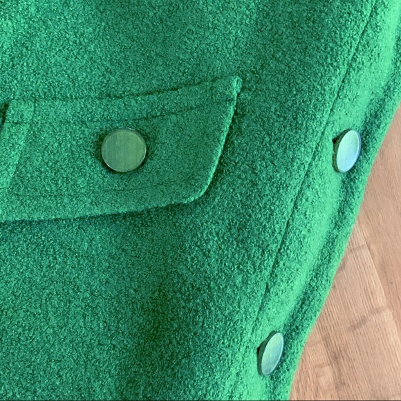 Bright Kelly Green Boucle Cropped Jacket Size M - Picture 5 of 7